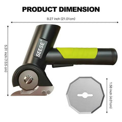 SEESE Cordless Rechargeable Electric Scissors – Portable Cutter for Fabric, Cardboard, Carpet & Leather Sewing Supplies Crafts Sewing Tools Gift for Thanksgiving,Christmas,New Year