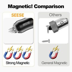 SEESE 2PCS Strong Magnetic Screw Rings – Universal 1/4(6.35mm) Fit for Hex Screwdrivers & Power Drill Bits