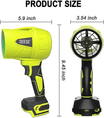 SEESE Turbo Jet Leaf Blower, Violent Fan,Car Drying After Wash,Handheld Snow Blower,Cordless Turbo Power Air Duster,Good Choice For Gifts,Home Improve,Garden Mainte，Excellent Gift for Christmas and New Year