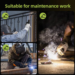 SEESE 155Amp MINI Portable Welding Machine, Stick Welder, AC 110/220V smart conversion, LED Display Digital Welder, Portable MMA Arc Welder Gift for Thanksgiving,Christmas,New Year