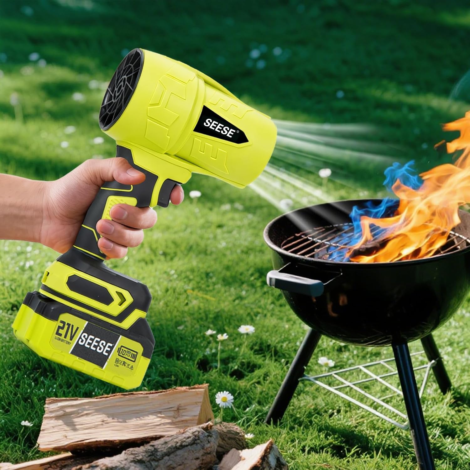 SEESE Turbo Jet Leaf Blower, Violent Fan,Car Drying After Wash,Handheld Snow Blower,Cordless Turbo Power Air Duster,Good Choice For Gifts,Home Improve,Garden Mainte，Excellent Gift for Christmas and New Year